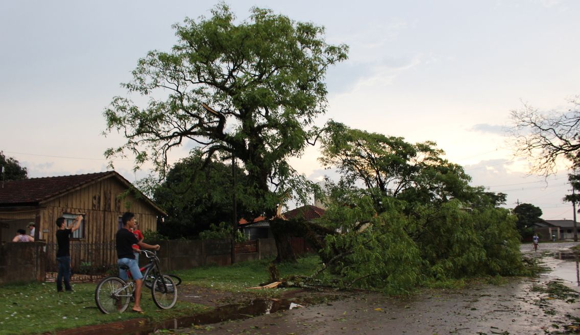 Uma pessoa teria se ferido durante a forte chuva. | Rudesrson Ricardo / Gazeta do Povo