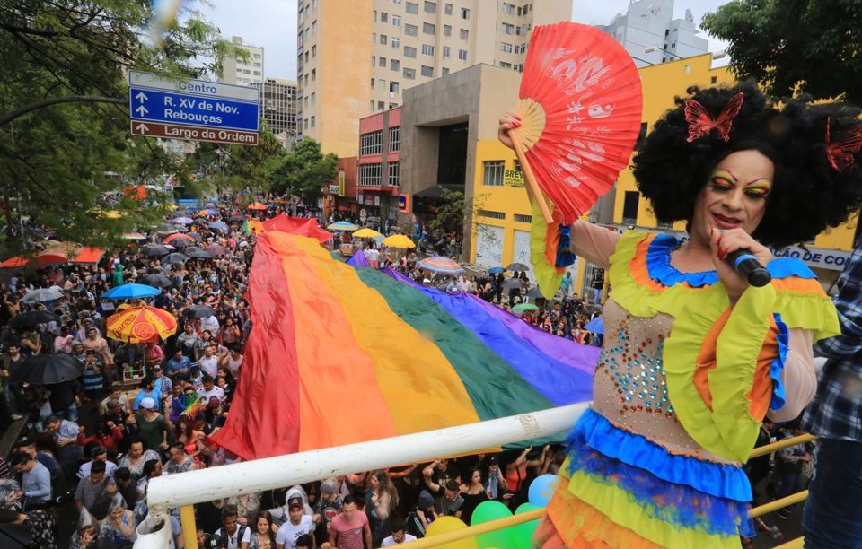 Menor do que edições anteriores, manifestação bloqueou ruas no Centro Cívico | Pedro Serapio/Gazeta do Povo