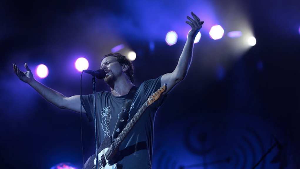 Eddie Vedder, vocalista do Pearl Jam, no show em Belo Horizonte | Facebook/