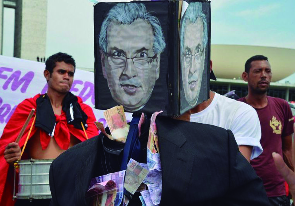 Em Brasília, 200 integrantes do MTST se manifestaram. | Valter Campanato/ABR