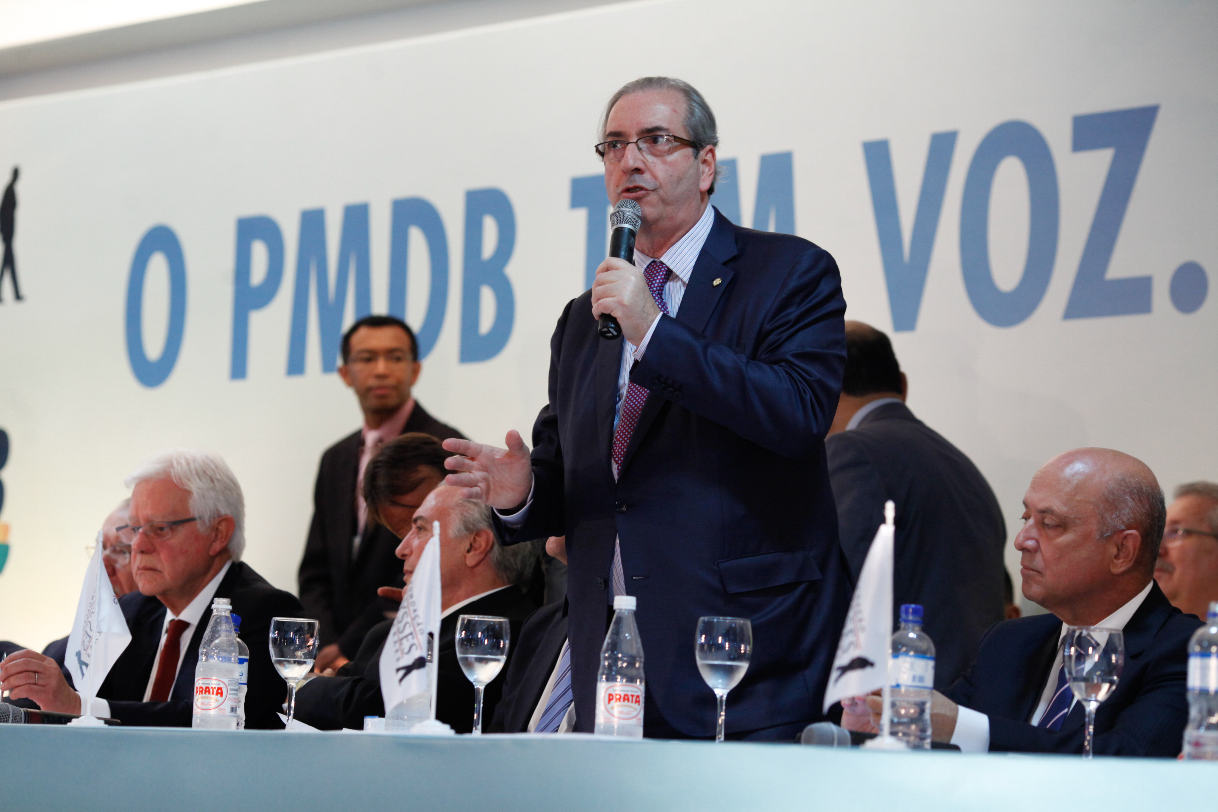 Eduardo Cunha durante o Congresso do PMDB em Brasília: contra-ataque no Conselho de Ética. | Wendel Lopes /PMDB