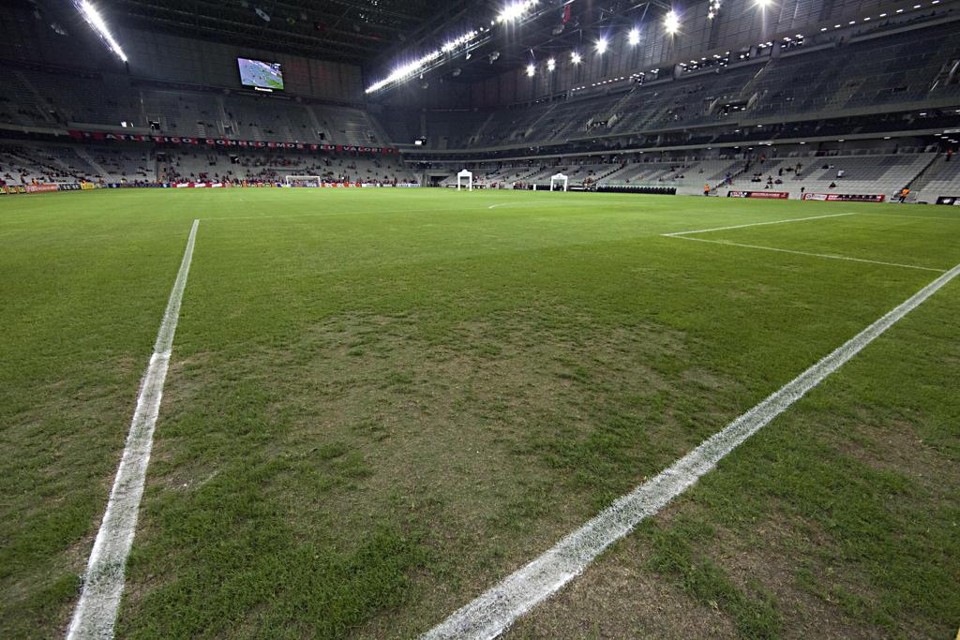 Gramado da Arena da Baixada será trocado para a instalação de um piso sintético. | Albari Rosa/Gazeta do Povo