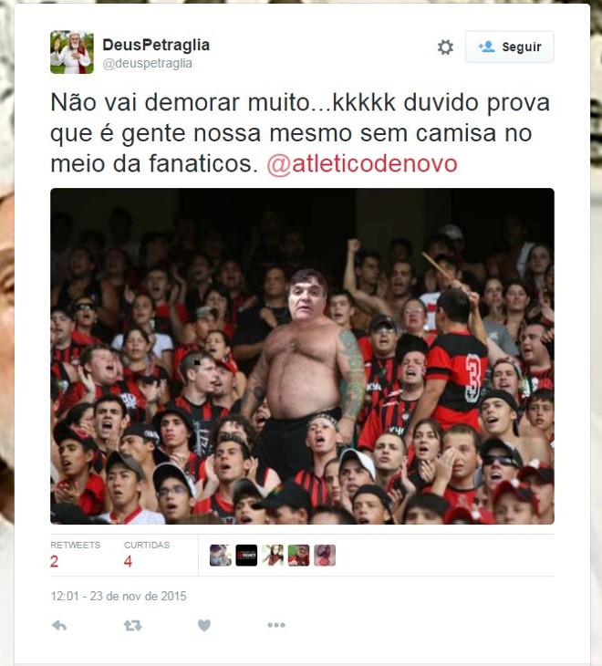 Provocação dos apoiadores da situação, pedindo para Gaede ir para o meio do “povão” |