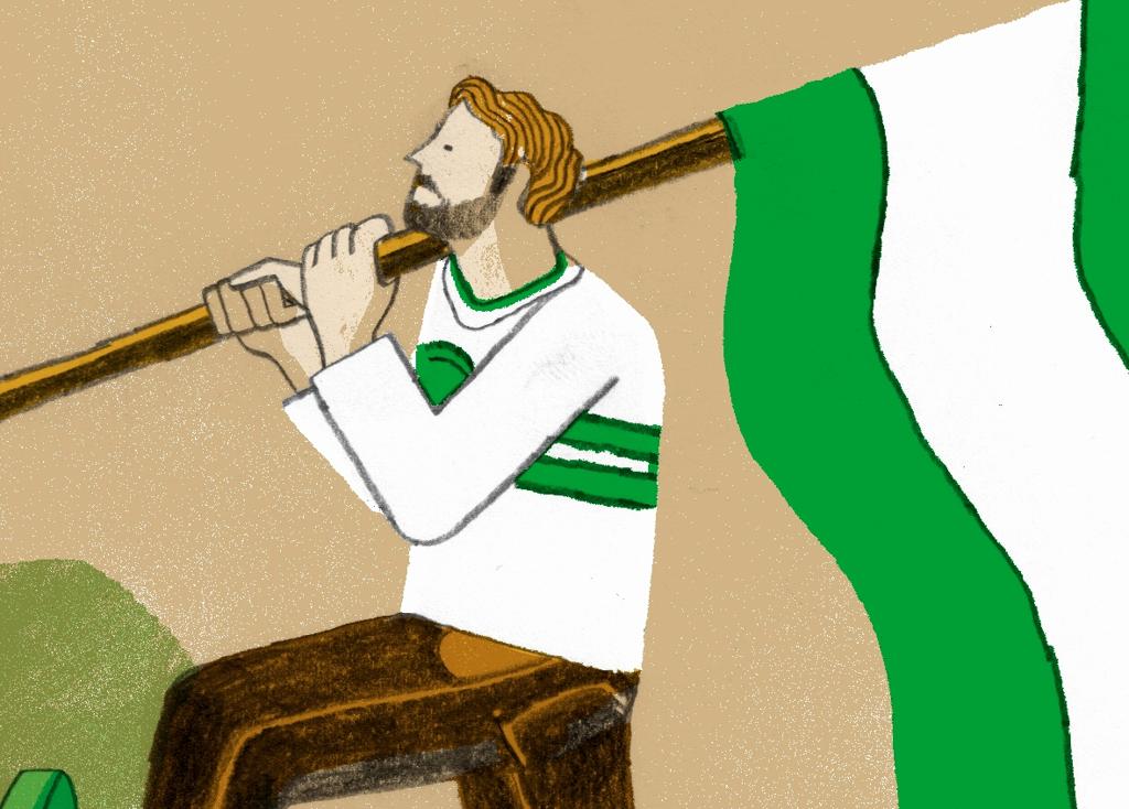 Torcida coxa-branca faz promessas para que o Coritiba escape da degola. | Ilustração/Felipe Mayerle
