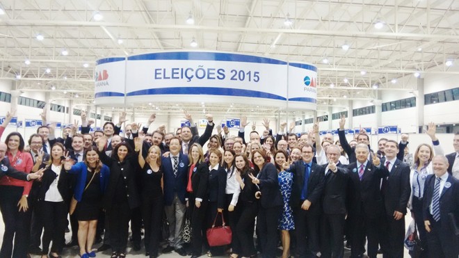 Membros da Chapa XI de Agosto após o resultado da eleição. | 