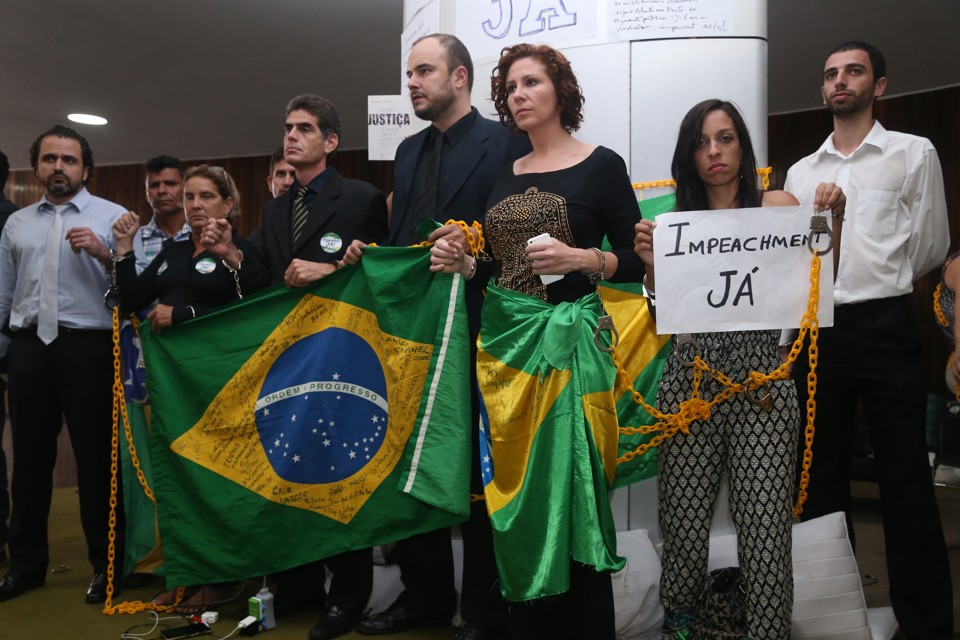 Um dos tantos protestos recentes na Câmara dos Deputados: semana quente. | Thyago Marcel/Câmara dos Deputados