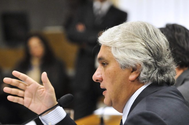 O senador foi levado de um hotel em que vive em Brasília para a Superintendência da Polícia Federal no Distrito Federal, onde está preso. | GERALDO MAGELA/GERALDO MAGELA