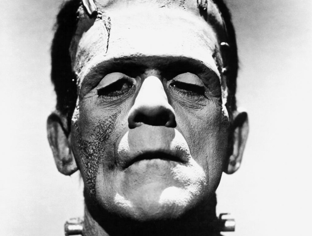Ator britânico Boris Karloff em “Frankenstein” (1931), filme de James Whale.