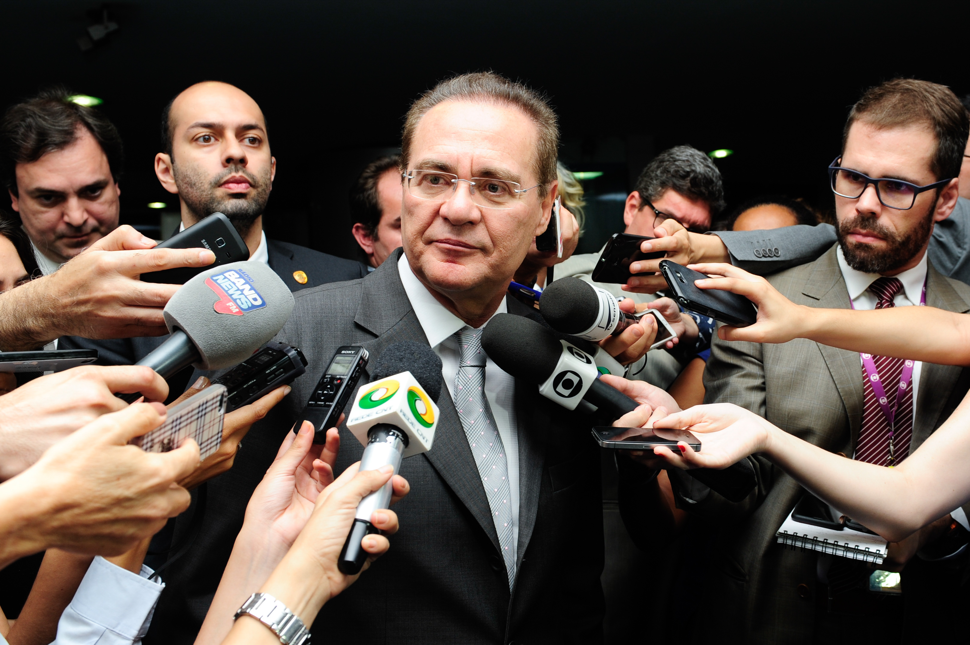 Renan Calheiros: sessão do Congresso adiada para decidir o futuro de Delcídio Amaral. | Jonas Pereira/Agência Senado