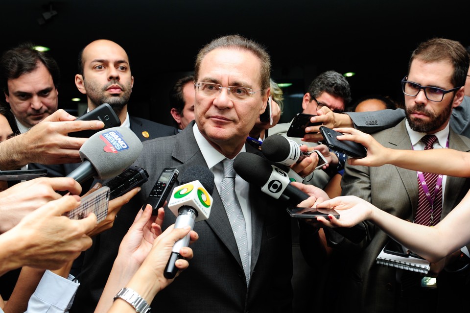 Renan Calheiros: sessão do Congresso adiada para decidir o futuro de Delcídio Amaral. | Jonas Pereira/Agência Senado