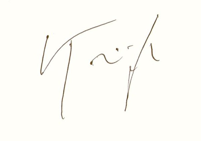 Autógrafo de Krüger, o Flecha Loira, eterno ídolo alviverde. |
