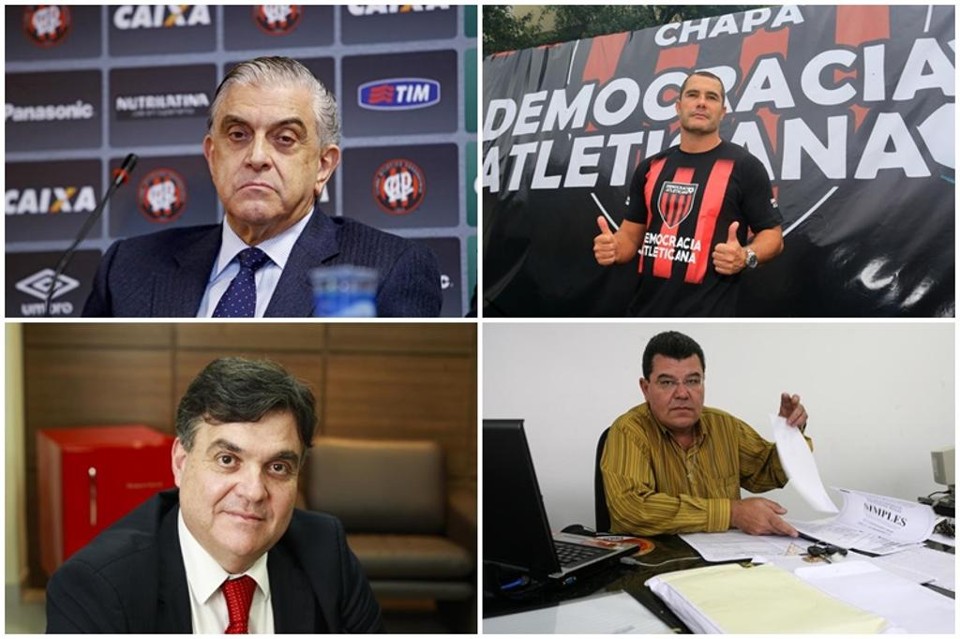 Na parte superior, Petraglia e Nadim Andraus. Abaixo, Henrique Gaede e Louremar Ribeiro. | /Gazeta do Povo