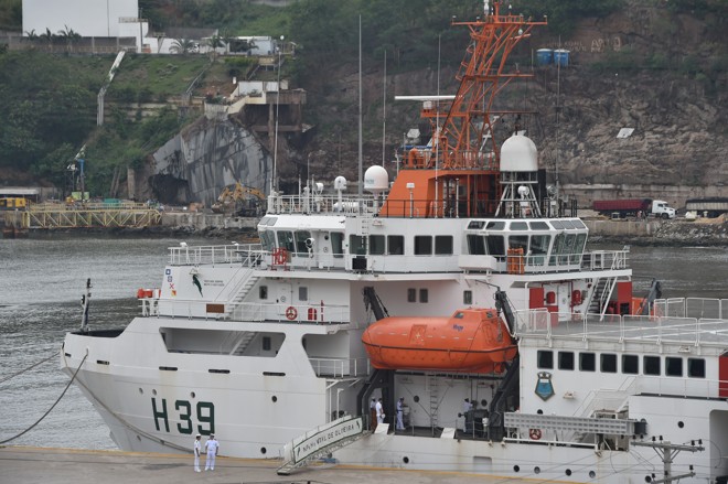 Navio hidroceanográfico da Marinha usará robô para monitorar efeitos da lama no Rio Doce e no mar. | Thiago Guimarães/Secom-ES