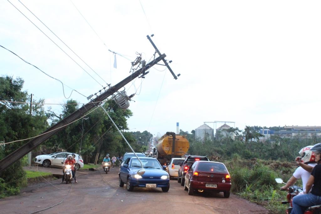 Sistema foi danificado no tornado | Gilmar Angelo/Portal Rondon