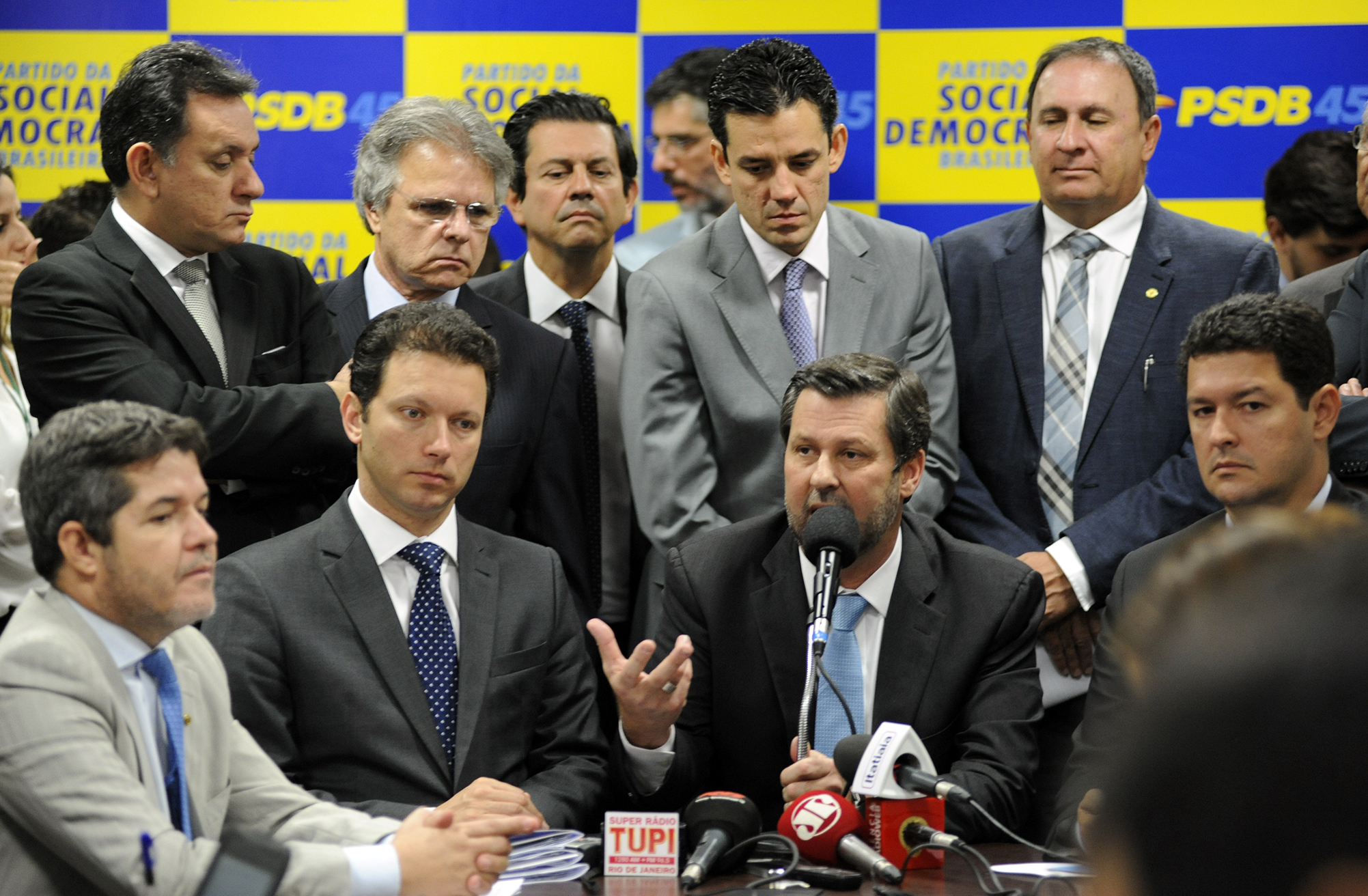 Deputados do PSDB anunciam o rompimento com o presidente da Câmara Eduardo Cunha. | Lucio Bernardo Junior / Câmara dos Deputados
