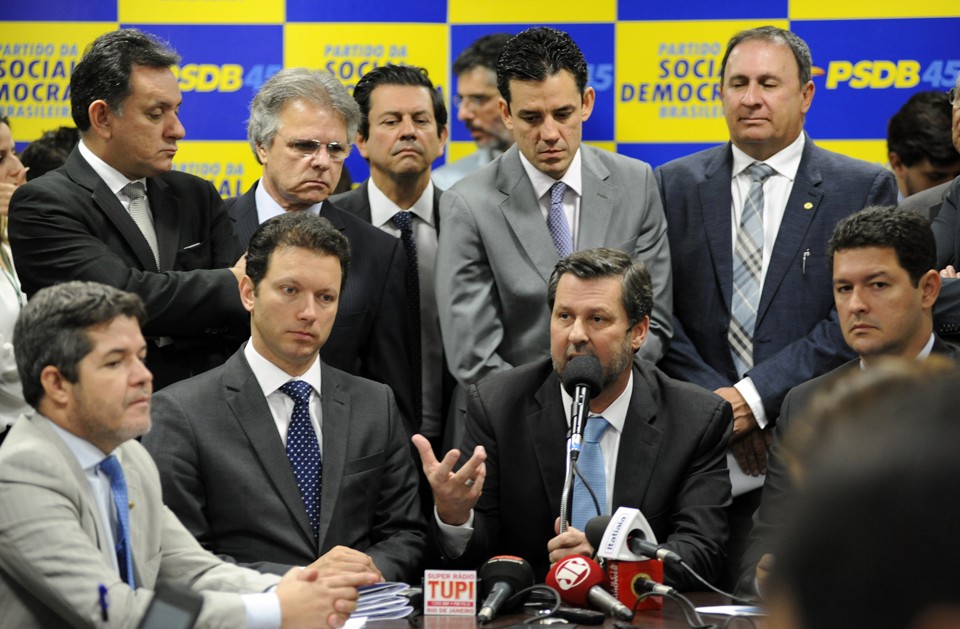 Deputados do PSDB anunciam o rompimento com o presidente da Câmara Eduardo Cunha. | Lucio Bernardo Junior / Câmara dos Deputados