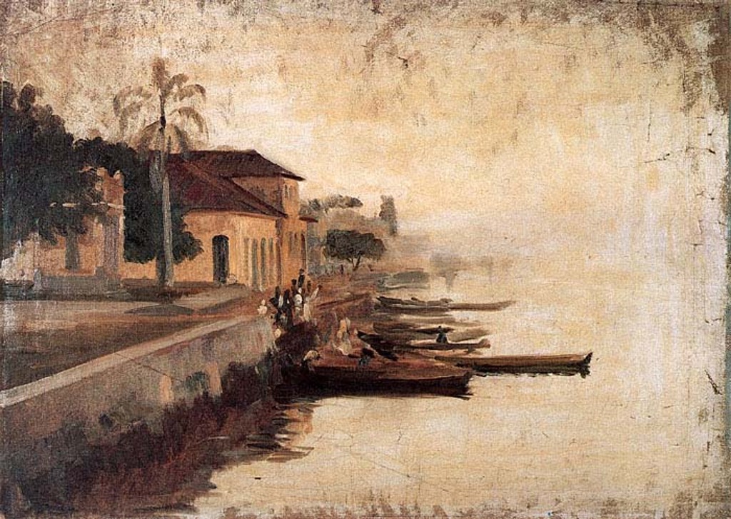 O porto de Paranaguá, por Alfredo Andersen.
