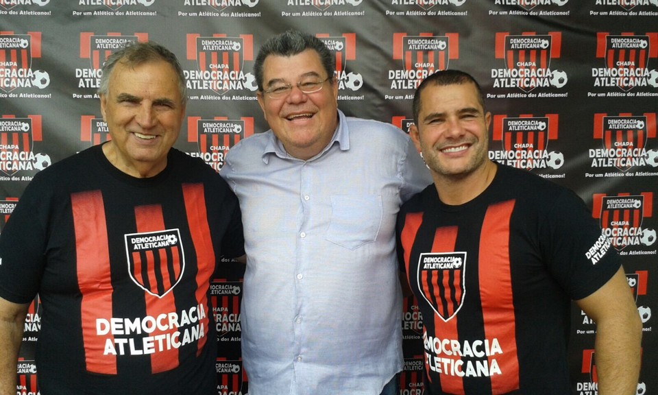 José Carlos Farinhaki, Louremar Ribeiro e Nadim Andraus: união na oposição atleticana. | Divulgação/