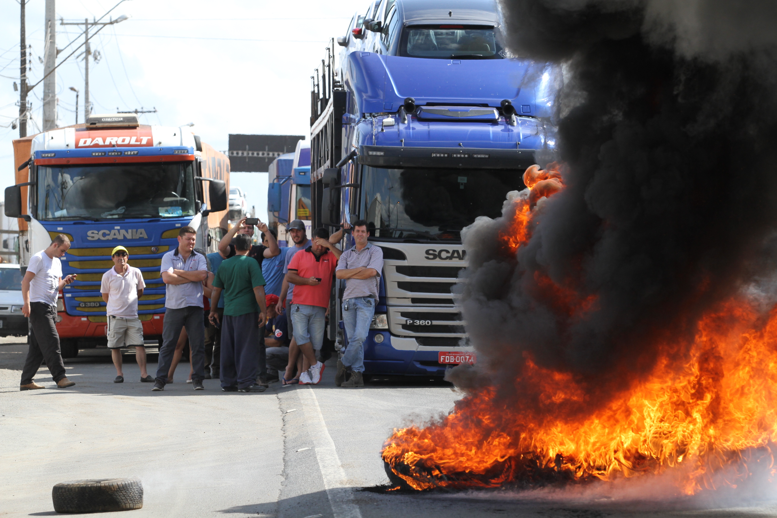 Bloqueio atingiu Ponta Grossa, nos Campos Gerais. | Fábio Matavelli/Diário dos Campos