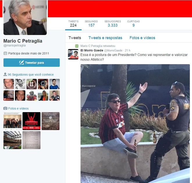 Mensagem retuitada por Petraglia |