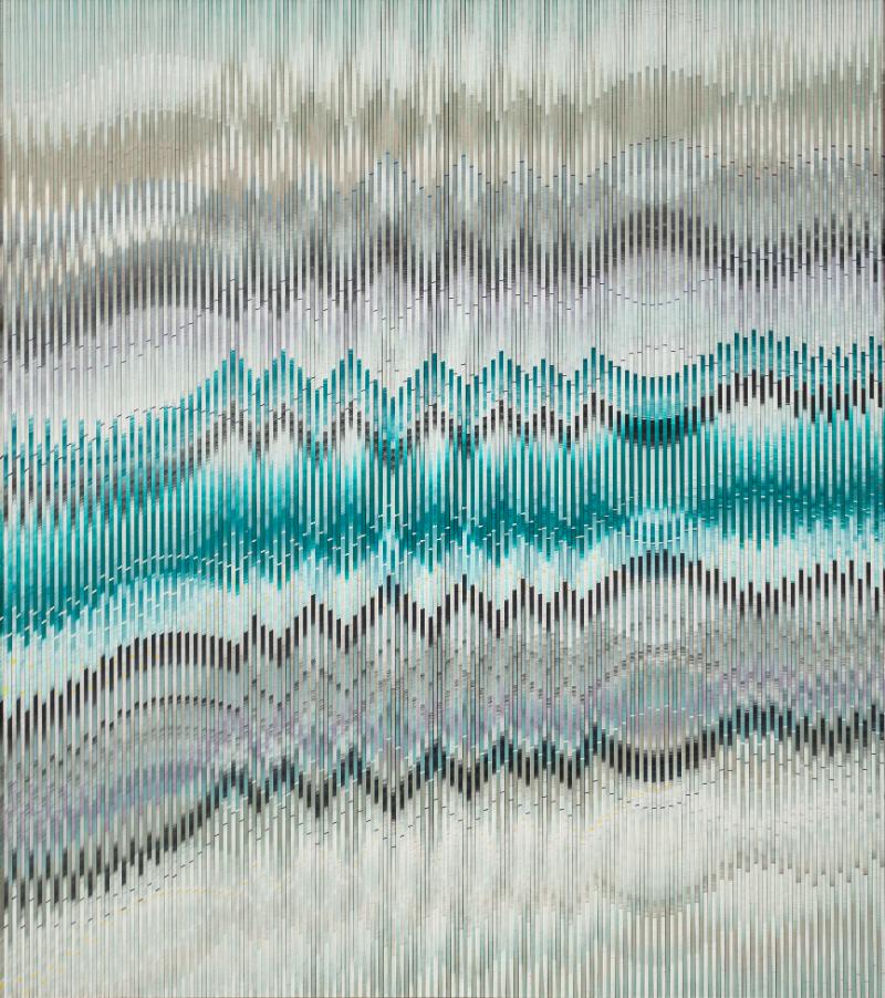 Acrílica sobre madeira de Abraham Palatnik, uma das obras da mostra. | /Divulgação