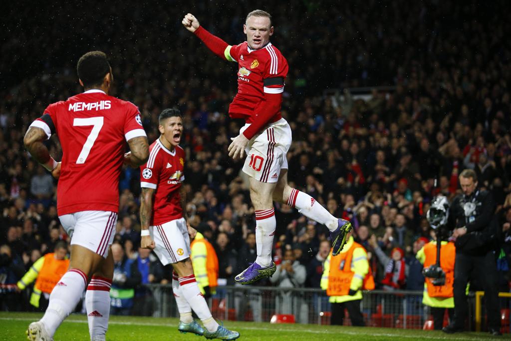 Rooney comemora gol do Manchester United na vitória sobre o CSKA. | Darren Staples/REUTERS