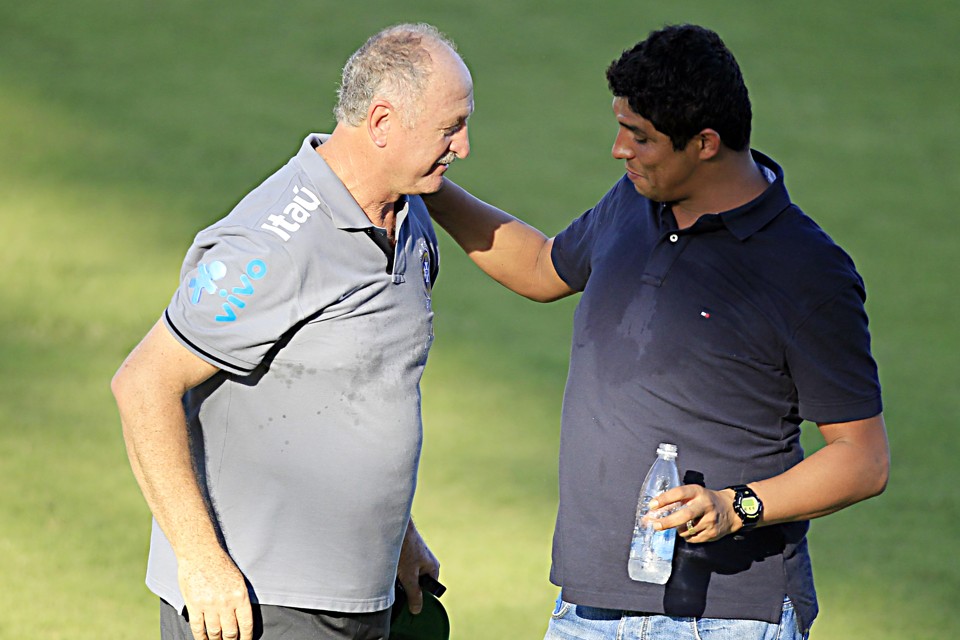 Jardel com o técnico Felipão: suspeita de corrupção. | Albari Rosa/Gazeta do Povo