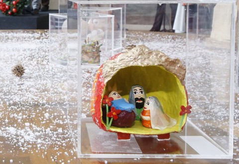 Mini-presépios em exposição em Curitiba | Divulgação / AEN