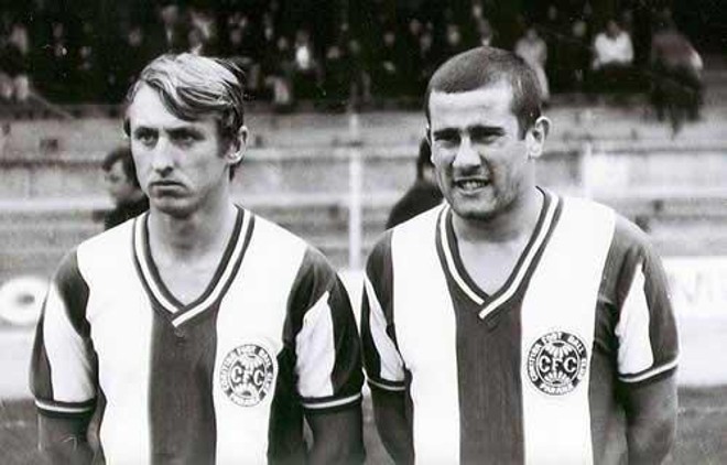 Krüger e Kosilek, dupla de ataque do Coritiba em 1969. |