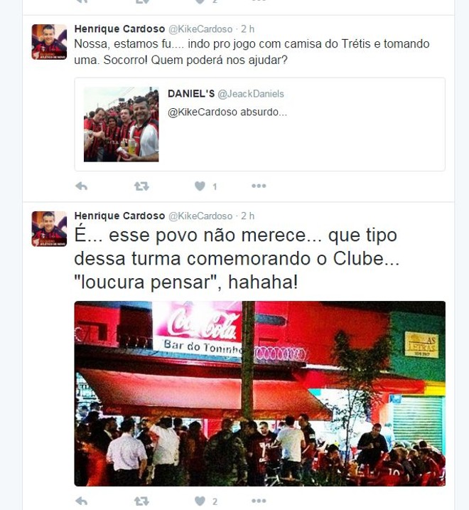 Apoiador de Gaede posta fotos de torcedores bebendo “o Atlético” para provocar chapa da situação |