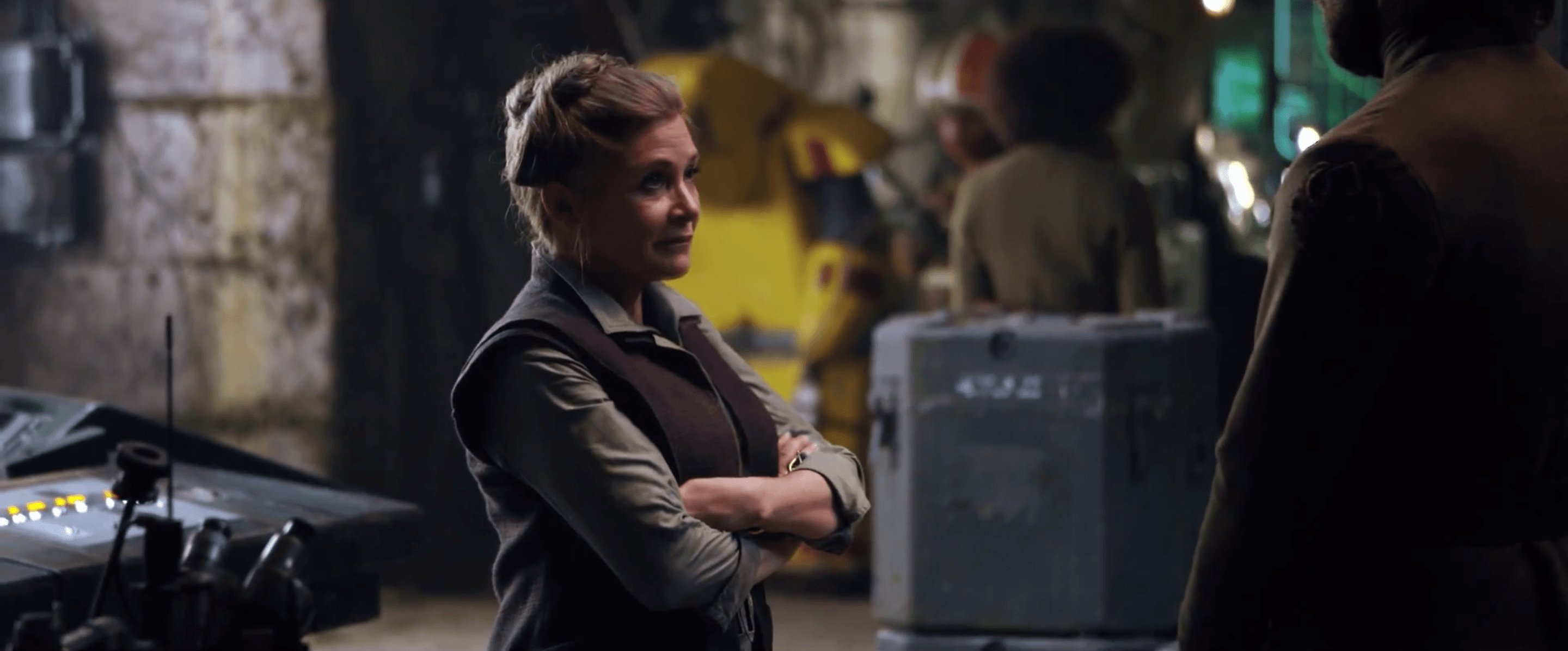 Carrie Fisher em cena de “Star Wars – O Despertar da Força”. | /Divulgação