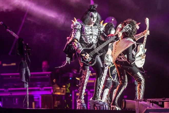 A banda Kiss celebrou em Curitiba 40 anos de rock. O show aconteceu na Pedreira Paulo Leminski . | Marcelo Andrade/Gazeta do Povo