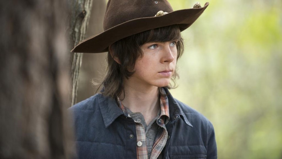 O jovem Chandler Riggs , da série “The Walking Dead”, foi um dos candidatos que leram para o papel. | Gene Page/AMC