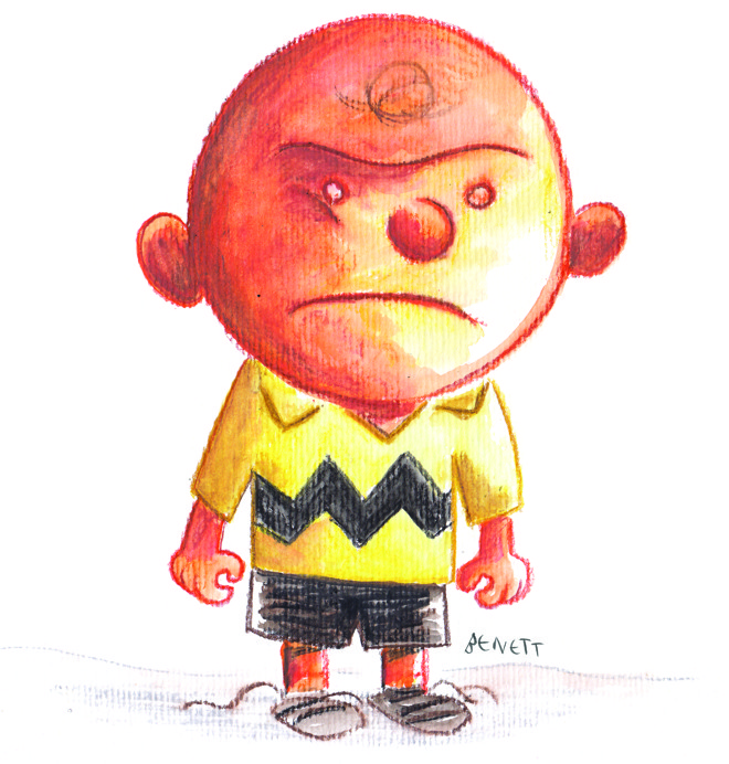 Versão de Benett para o personagem de Schulz. |