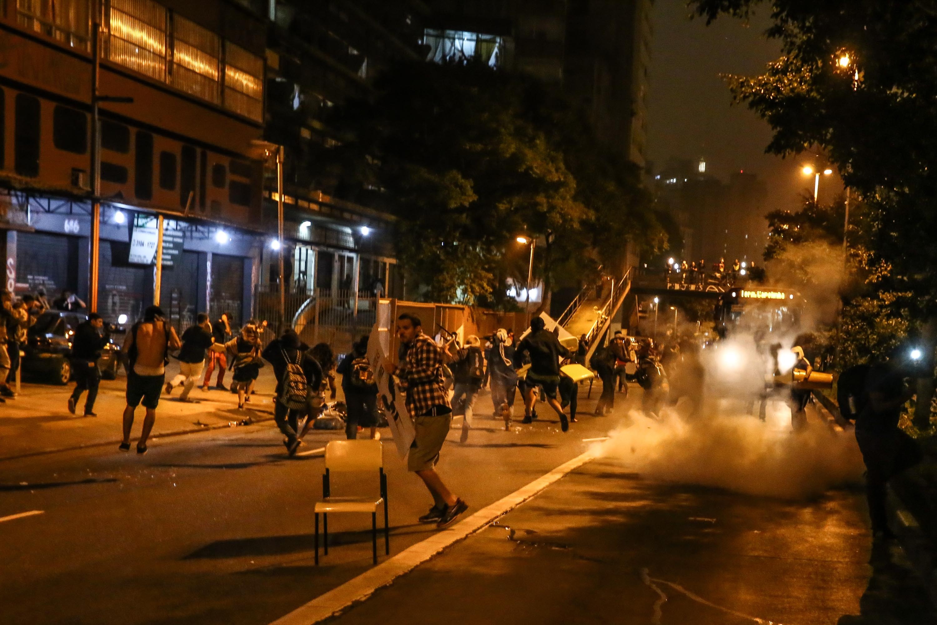 Confusão ocorreu na Avenida Nove de Julho | André Lucas Almeida/Futura Press/Folhapress