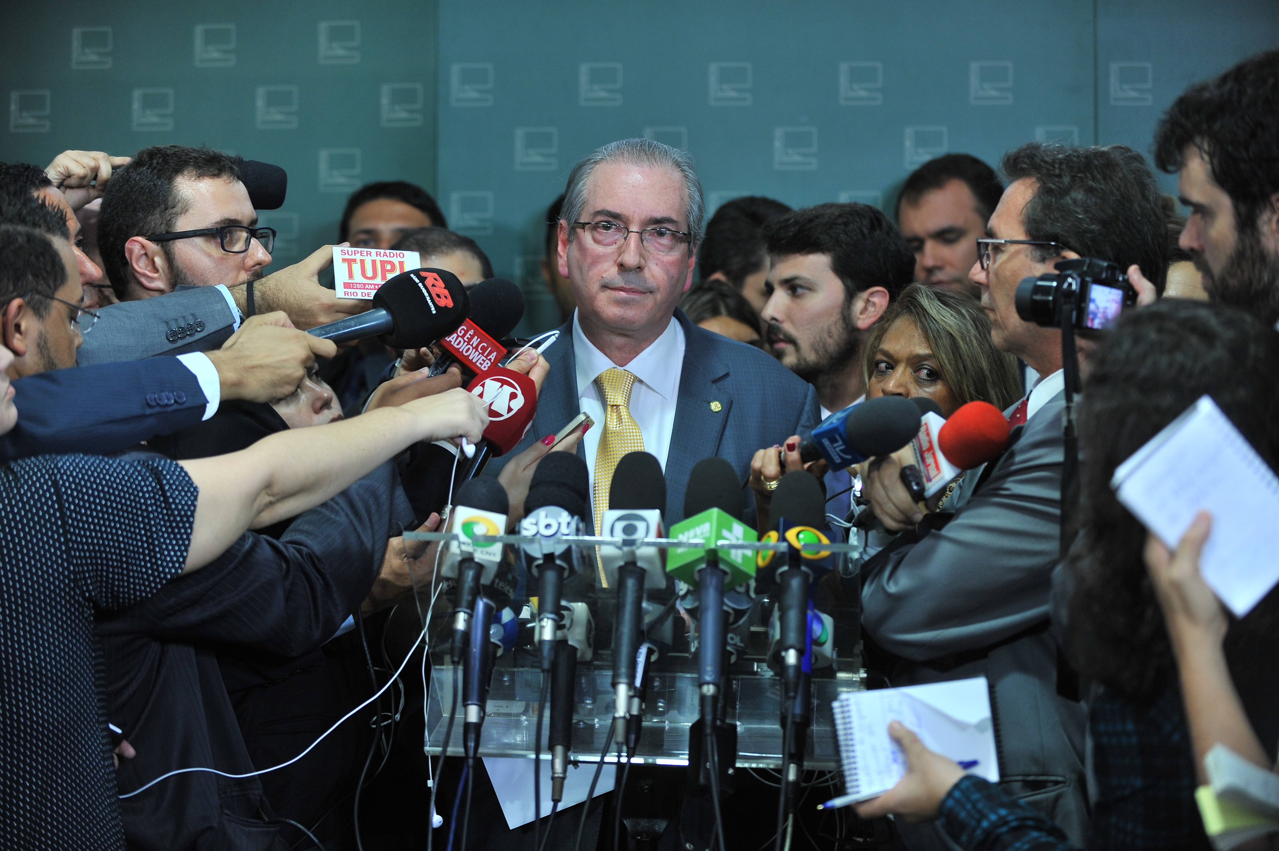 Em retaliação à Executiva Nacional do PT e ao Palácio do Planalto Cunha decidiu nesta quarta-feira (2) deflagrar o processo de impeachment contra a presidente Dilma Rousseff. | JBatista/Camara dos Deputados/