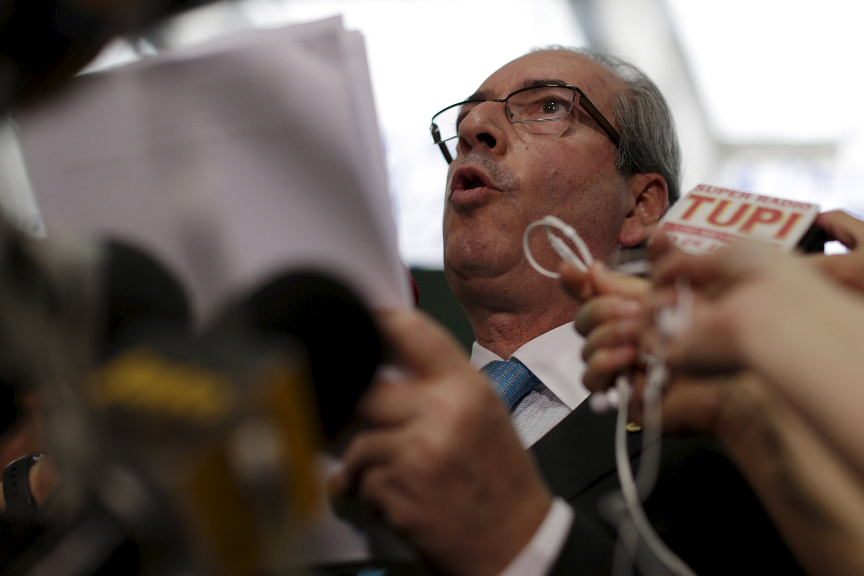 Eduardo Cunha, presidente da Câmara: nova ameaça de queda vem da Procuradoria-Geral da República. | Ueslei Marcelino/Reuters