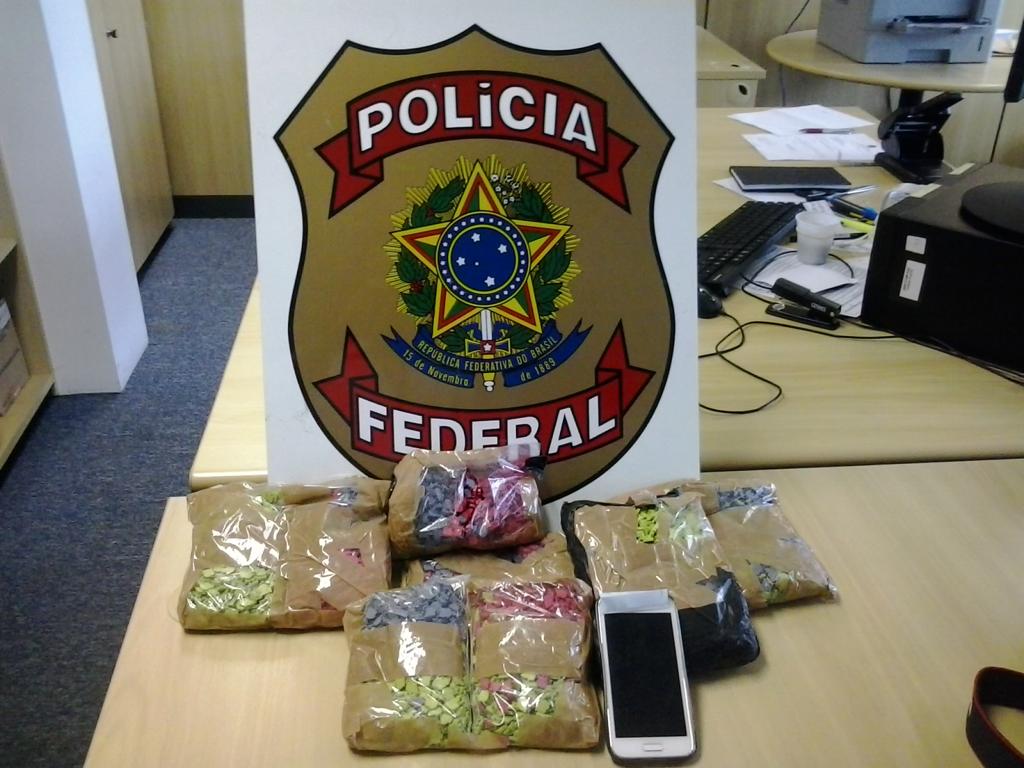 Onze mil comprimidos de ecstasy foram apreendidos no aeroporto Afonso Pena | Polícia Federal/Divulgação