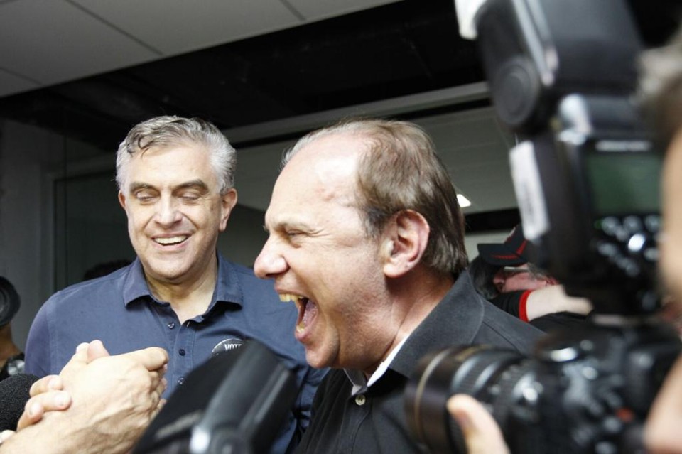 Luiz Sallim toma posse esta noite, ao lao de seu braço-direito, Mario Celso Petraglia. | Jonathan Campos/Gazeta do Povo