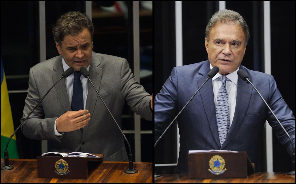 Aécio e Alvaro, que planeja sair do PSDB para disputar o Planalto. | Cesar Machado/Gazeta do Povo/Arquivo
