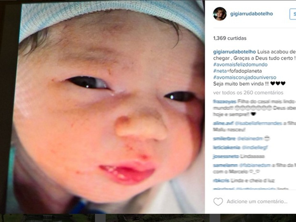 Gigi Botelho, mãe de Mallu Magalhães, postou uma foto da netinha no Instagram. | Reprodução/Instagram/gigiarrudabotelho