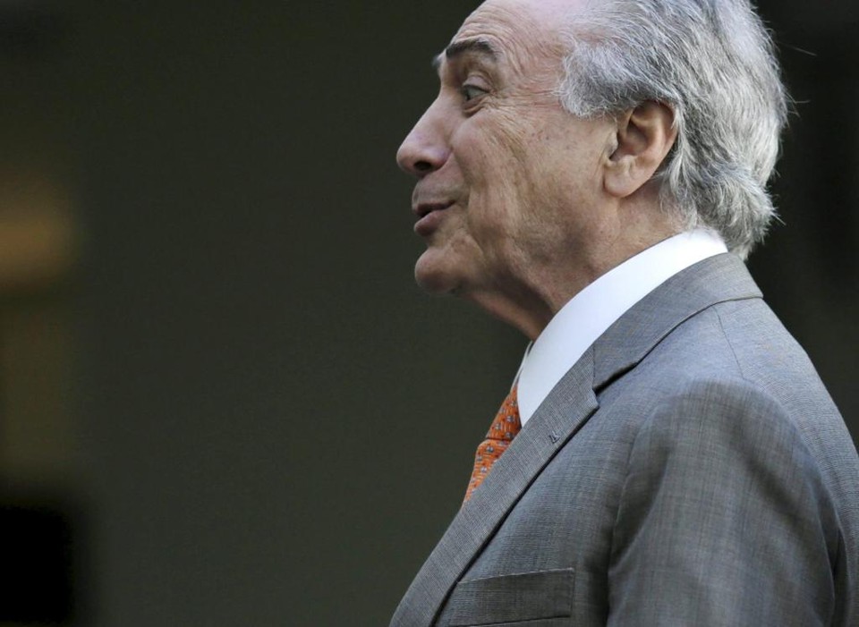 Por duas vezes, Temer foi chamado de presidente pelo jurista Ives Gandra, mas não falou de impeachment. | UESLEI MARCELINO/REUTERS
