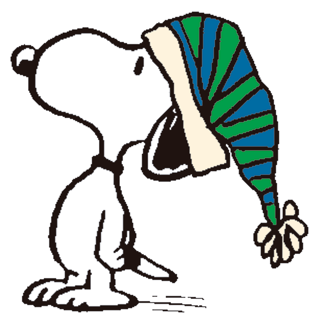 Snoopy, no traço de Charles M. Schulz.