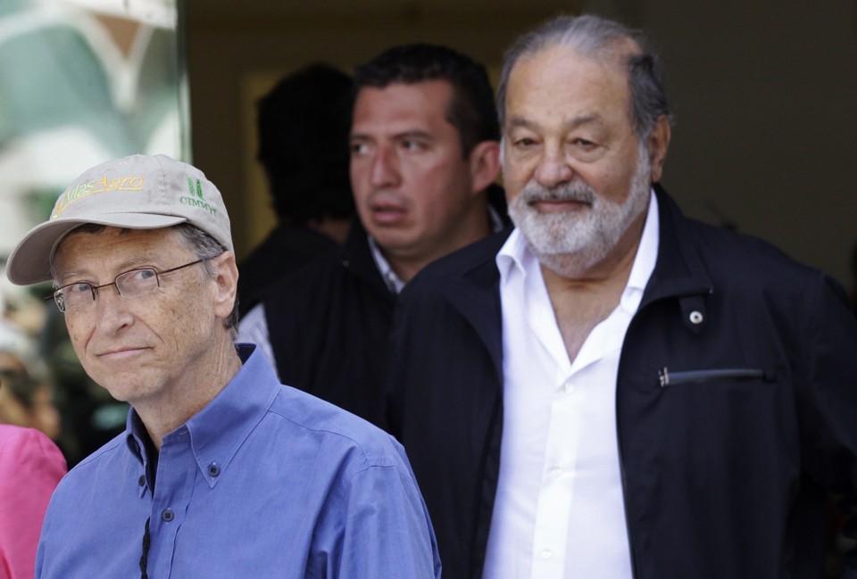 Bill Gates e Carlos Slim estão entre os que perderam dinheiro em 2015. | HR/YL/HENRY ROMERO
