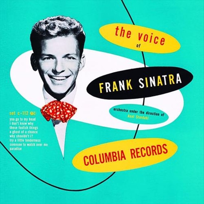 “The voice of Frank Sinatra” (1945). |