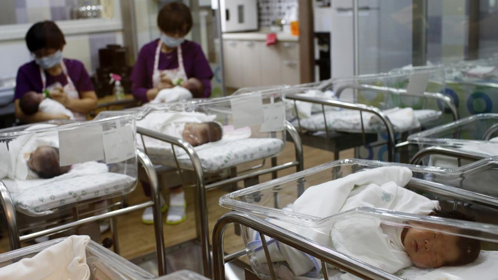 O berçário de Haenam, palco do extraordinário salto de natalidade da região, hoje a mais fértil da Coreia do Sul. | Woo Hae-cho/NYT