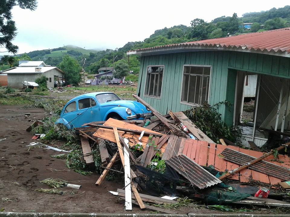 Tempestade destruiu casas no município | Prefeitura Municipal/Divulgação