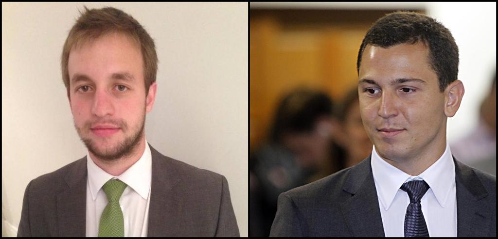 Bruno Kafka (esq.) e Pierpaolo Petruzziello: caso Whatsapp ainda rende polêmicas nos bastidores do Coritiba. | Acervo pessoal e Albari Rosa / Gazeta do Povo