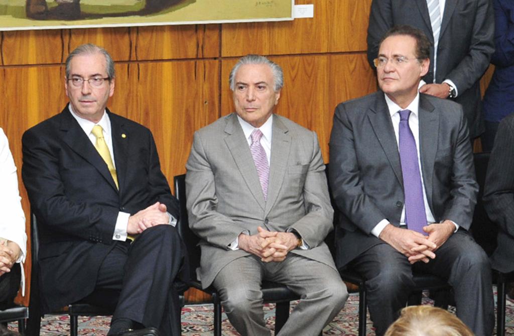 Cunha, Temer e Renan: PF cumpre mandados de busca  em endereços de políticos ligados a cúpula do PMDB. | Gabriela Korossy/Câmara dos Deputados