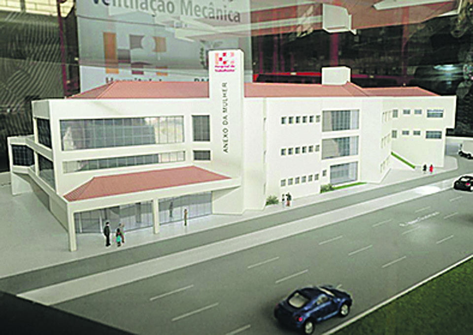 Maquete do novo prédio do Hospital do Trabalhador, em Curitiba | Venilton Küchler /Sesa-PR